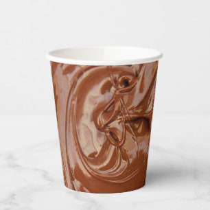 Vasos De Papel Llanura de imagen de textura de chocolate fundido