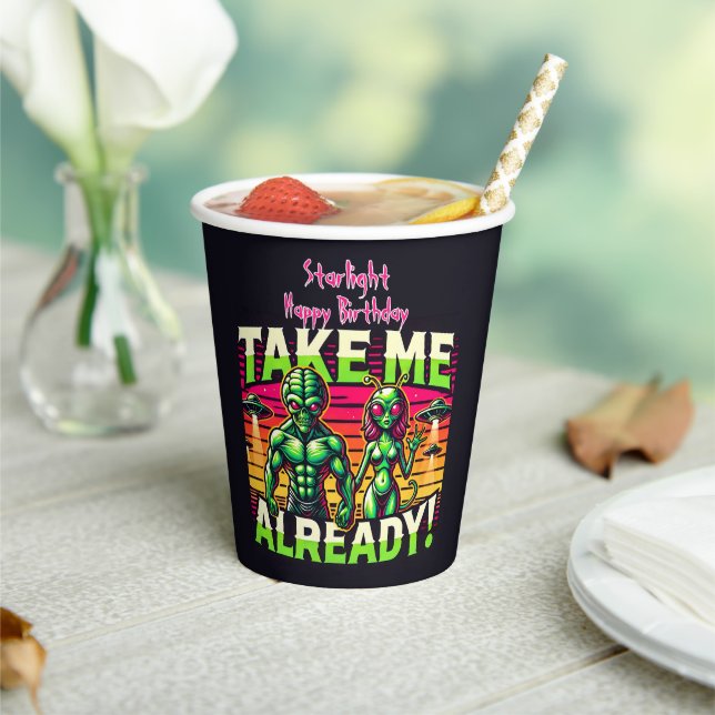 Vasos De Papel ¡Llévame más allá de las estrellas! (in situ)