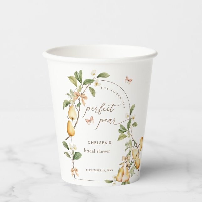 Vasos De Papel Lluvia de Amor Perfect Pair Pear Despedida de Solt (Anverso)