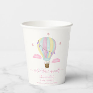 Vasos De Papel Lluvia de colores Globo Aerostático Nube Estrella