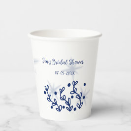 Vasos De Papel Lluvia de estrellas azules lujo real para baby sho