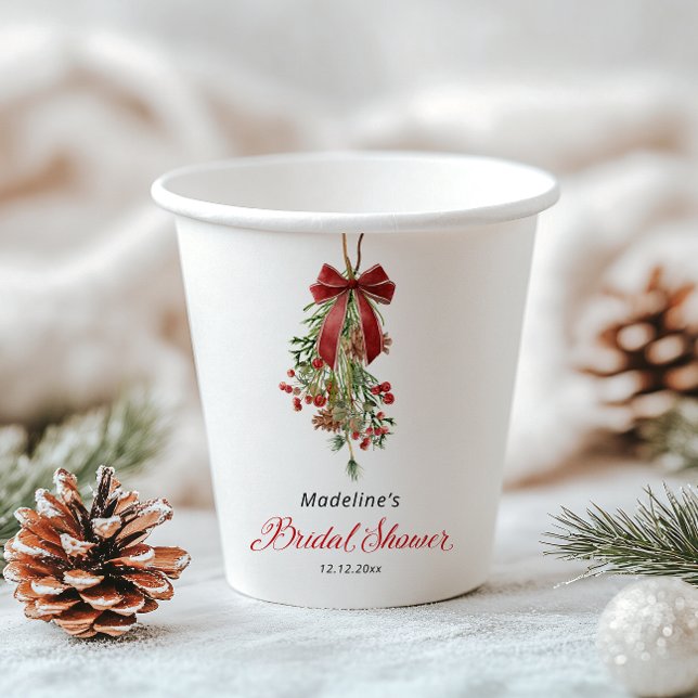 Vasos De Papel Lluvia de Navidad con Lazo Rojo Fiesta de Despedid (Subido por el creador)