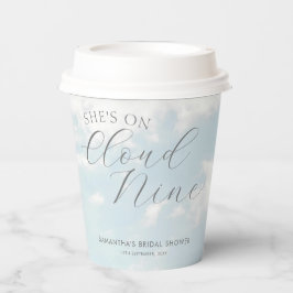 Vasos De Papel Lluvia de Novia Azul Nube Nueve Cielo Nublado Mode