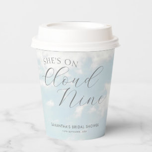Vasos De Papel Lluvia de Novia Azul Nube Nueve Cielo Nublado Mode