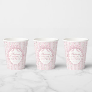 Vasos De Papel Lluvia de Regalos Nupciales Floral Antiguo Rosa El
