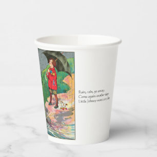 Vasos De Papel Lluvia, lluvia, váyase - Rima madre de oca