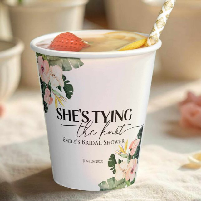 Vasos De Papel Lluvia Tropical Ella se casa Despedida de Soltera (Subido por el creador)