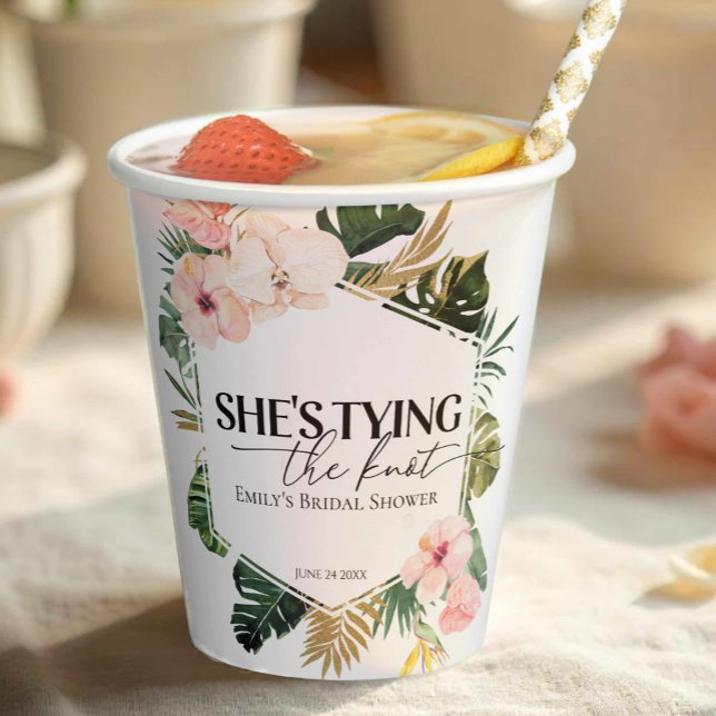 Vasos De Papel Lluvia Tropical Ella se casa Despedida de Soltera (Subido por el creador)