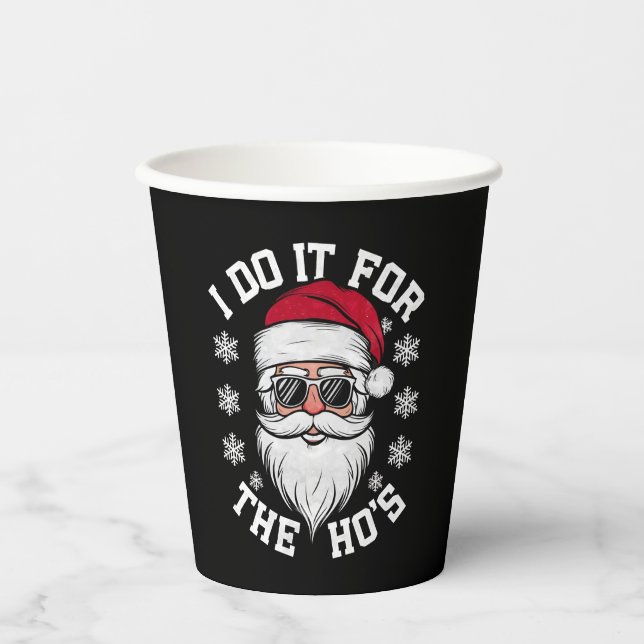 Vasos De Papel Lo Hago Por Los Divertidos Navidades De Santa Ugly (Anverso)