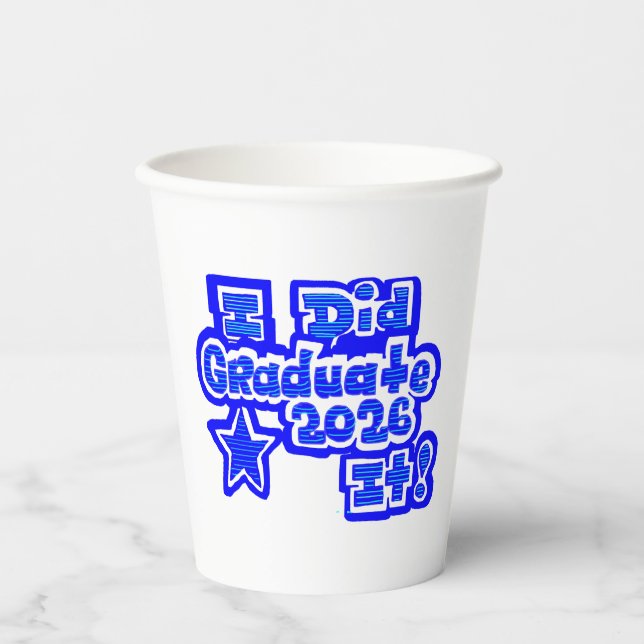 Vasos De Papel ¡Lo Hice!, Graduado 2026 (Anverso)