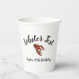 Vasos De Papel Lobster Fest