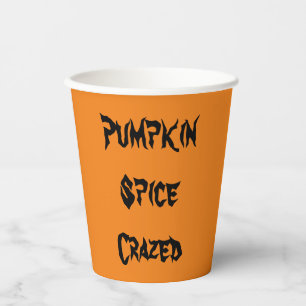 Vasos De Papel Locura por la Especias de Calabaza