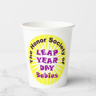 VASOS DE PAPEL LOGO DE LEAP DAY