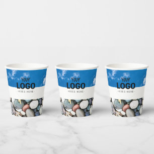 Vasos De Papel Logo de Sky Birds Flying Business
