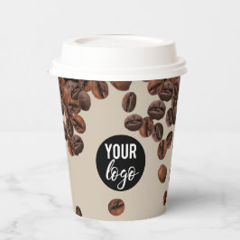 Vasos De Papel Logo profesional de Coffee Beans
