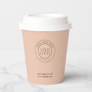 Vasos De Papel Logotipo comercial Barista profesional moderno
