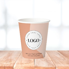 Vasos De Papel Logotipo comercial de la empresa personalizado Pea