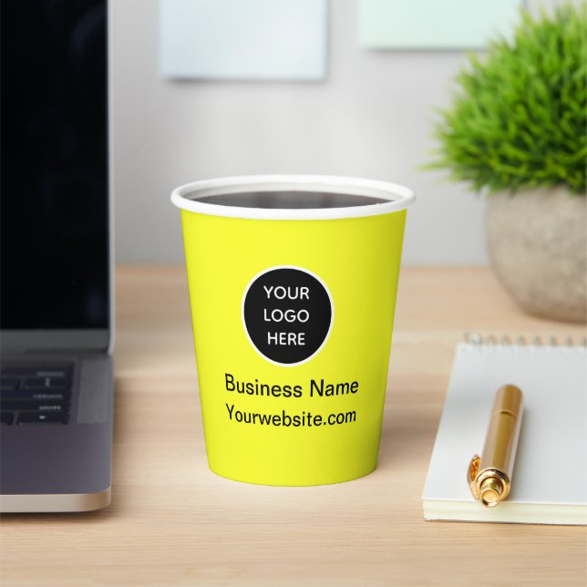 Vasos De Papel Logotipo comercial de personalizado con marca amar (in situ)