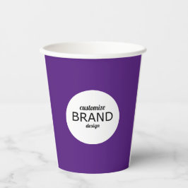Vasos De Papel Logotipo comercial Marca Minimalista morado modern