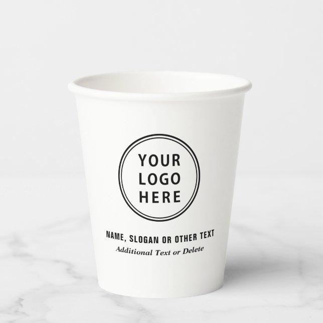 Vasos De Papel Logotipo comercial moderno (Anverso)