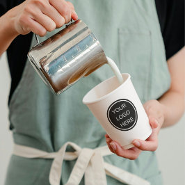 Vasos De Papel Logotipo comercial personalizado Limpiar Expresso 
