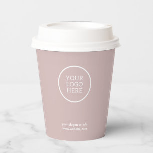 Vasos De Papel Logotipo comercial Profesional moderno y elegant