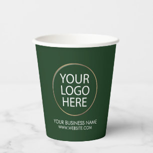 Vasos De Papel Logotipo de fiesta de empresa comercial personaliz