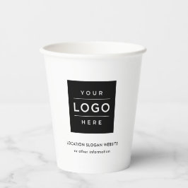 Vasos De Papel Logotipo de negocio de personalizado con marca en 