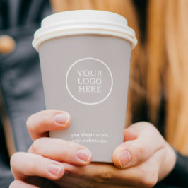 Vasos De Papel Logotipo de negocio Empresa mínima