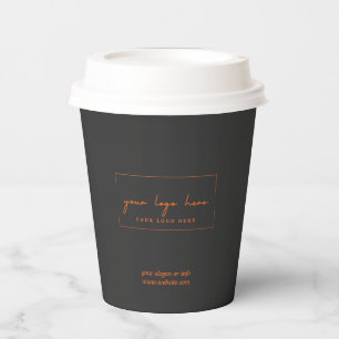 Vasos De Papel Logotipo de negocio Empresa mínima