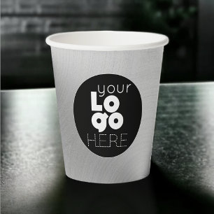 Vasos De Papel Logotipo de negocio personalizado Cepilladas de pa