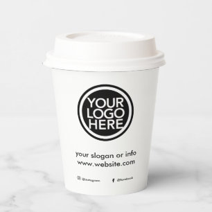 Vasos De Papel Logotipo de negocio promocional para personalizado
