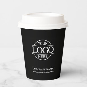 Vasos De Papel Logotipo de negocios de la moderna Black Corporate