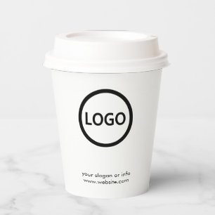 Vasos De Papel Logotipo de negocios Estilo café profesional moder