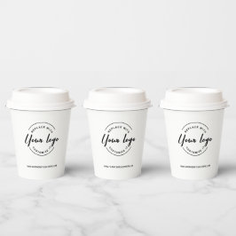 Vasos De Papel Logotipo de negocios simple Profesional moderno