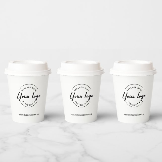 Vasos De Papel Logotipo de negocios simple Profesional moderno (Multi)