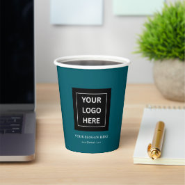 Vasos De Papel Logotipo de Personalizado Minimalista simple y pro