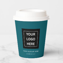 Vasos De Papel Logotipo de Personalizado Minimalista simple y pro