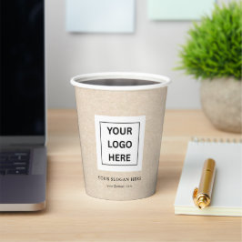 Vasos De Papel Logotipo de Personalizado Minimalista simple y pro