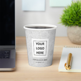 Vasos De Papel Logotipo de Personalizado Minimalista simple y pro