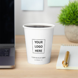 Vasos De Papel Logotipo de Personalizado Minimalista simple y pro