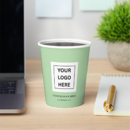 Vasos De Papel Logotipo de Personalizado Minimalista simple y pro