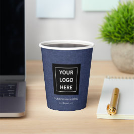 Vasos De Papel Logotipo de Personalizado Minimalista simple y pro