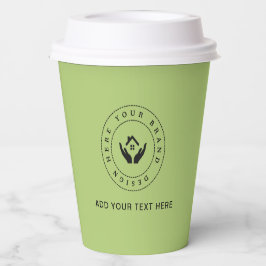 Vasos De Papel Logotipo de Personalizado Minimalista simple y pro