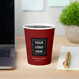 Vasos De Papel Logotipo de Personalizado Minimalista simple y pro