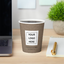 Vasos De Papel Logotipo de Personalizado Minimalista simple y pro