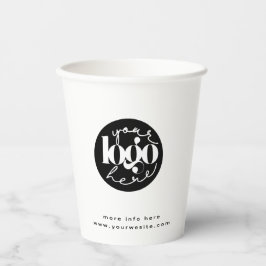 Vasos De Papel Logotipo de Personalizado profesional minimalista 