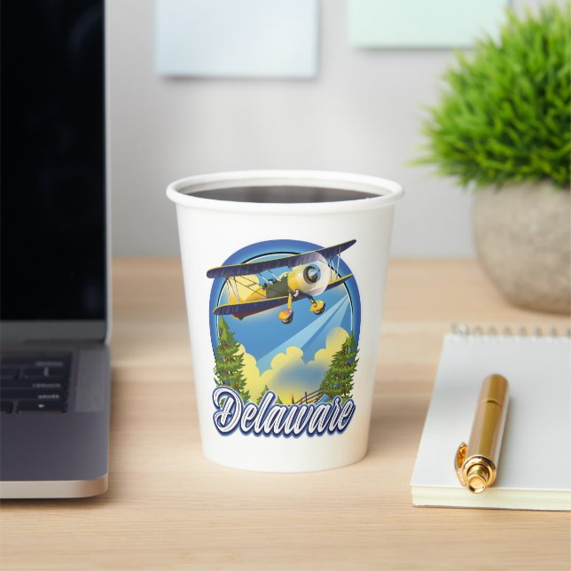Vasos De Papel logotipo de viaje de Delaware (in situ)
