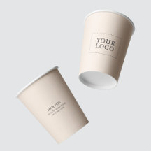 Logotipo Empresarial Mínimo Beige Personalizado