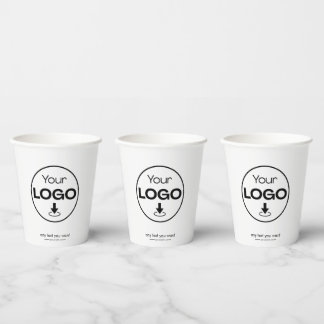 Vasos de Papel | Logotipo Empresarial Moderno en b